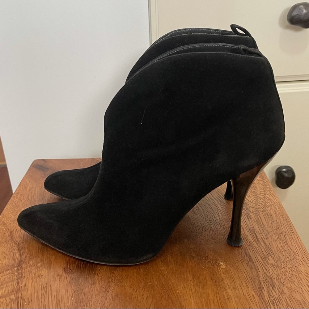 Black Suede Stuart Weitzman Booties